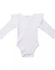 Long Sleeve Solid Ruffles