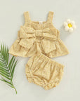 2pcs Bow Cami Set