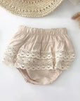 Ruffled Lace Bloomers Set