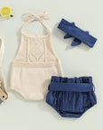 Halter Knit Shorts Set