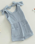 Ribbed Knit Pocket Jumpsuit
