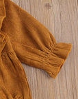 Corduroy Ruffled Romper