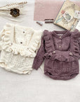 Genevieve Knit Set ( Cream, Purple)