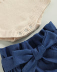 Halter Knit Shorts Set