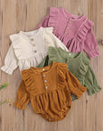 Corduroy Ruffled Romper