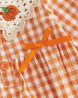 Little Pumpkin Crochet Bubble Romper Set