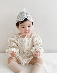 Floral Lace Long Sleeve Romper