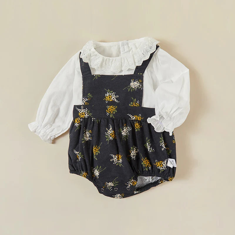 Floral Jumpsuit and Top Set