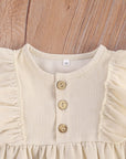 Corduroy Ruffled Romper