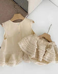 Ruffled Lace Bloomers Set
