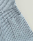 Ribbed Knit Pocket Jumpsuit