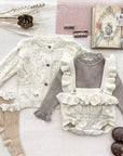 Genevieve Knit Set ( Cream, Purple)