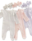 2pcs Stripes Onesie