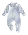 Classic Gingham Collar Footie