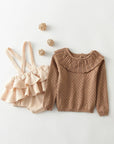 Knit Ruffled Suspenders