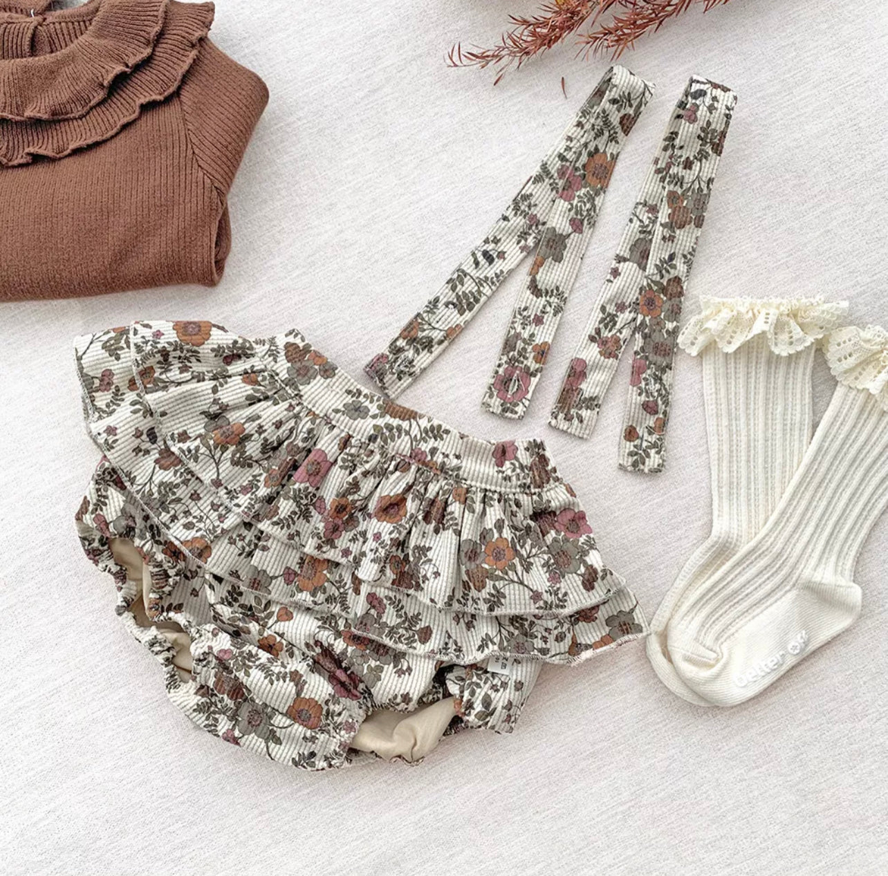 2pcs Zoe Knit Suspenders Set