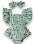 Ruffle Sleeveless Romper Set