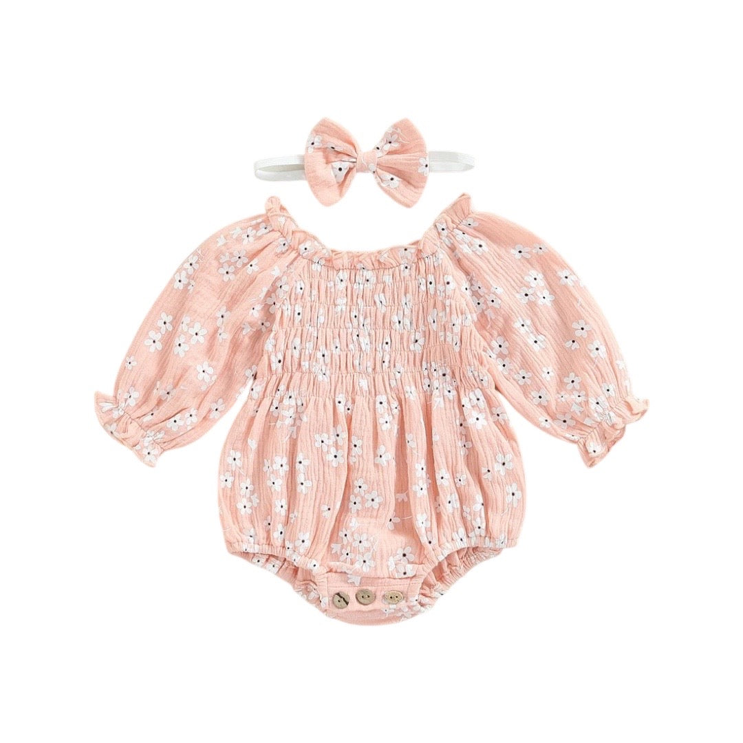 2pcs Floral Romper