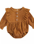 Corduroy Ruffled Romper