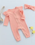2pcs Zip Ruffled Set