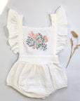 “Aria” Embroidered Romper