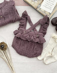 Genevieve Knit Set ( Cream, Purple)