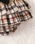 Halter Top & Plaid Bow Shorts (Black)