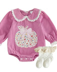 Pink Pumpkin Peter Pan Bubble Romper