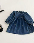 Charlotte Embroidered Denim Dress