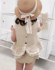 Ruffled Lace Bloomers Set