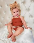 2pcs Ribbed Peplum Set