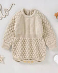 Knit Long Sleeve Romper (multiple Colors)