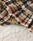 Halter Top & Plaid Bow Shorts (Tan)