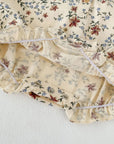 Bubble Sleeve Floral Romper