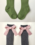 Knee High Bow Socks