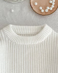 Puff Sleeves Embroidered Sweater