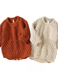 Knit Long Sleeve Romper (multiple Colors)