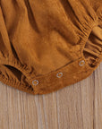 Corduroy Ruffled Romper