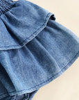 Ruffled Denim Romper