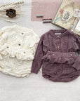 Genevieve Knit Set ( Cream, Purple)
