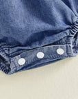 Denim Darling Smocked Romper Set