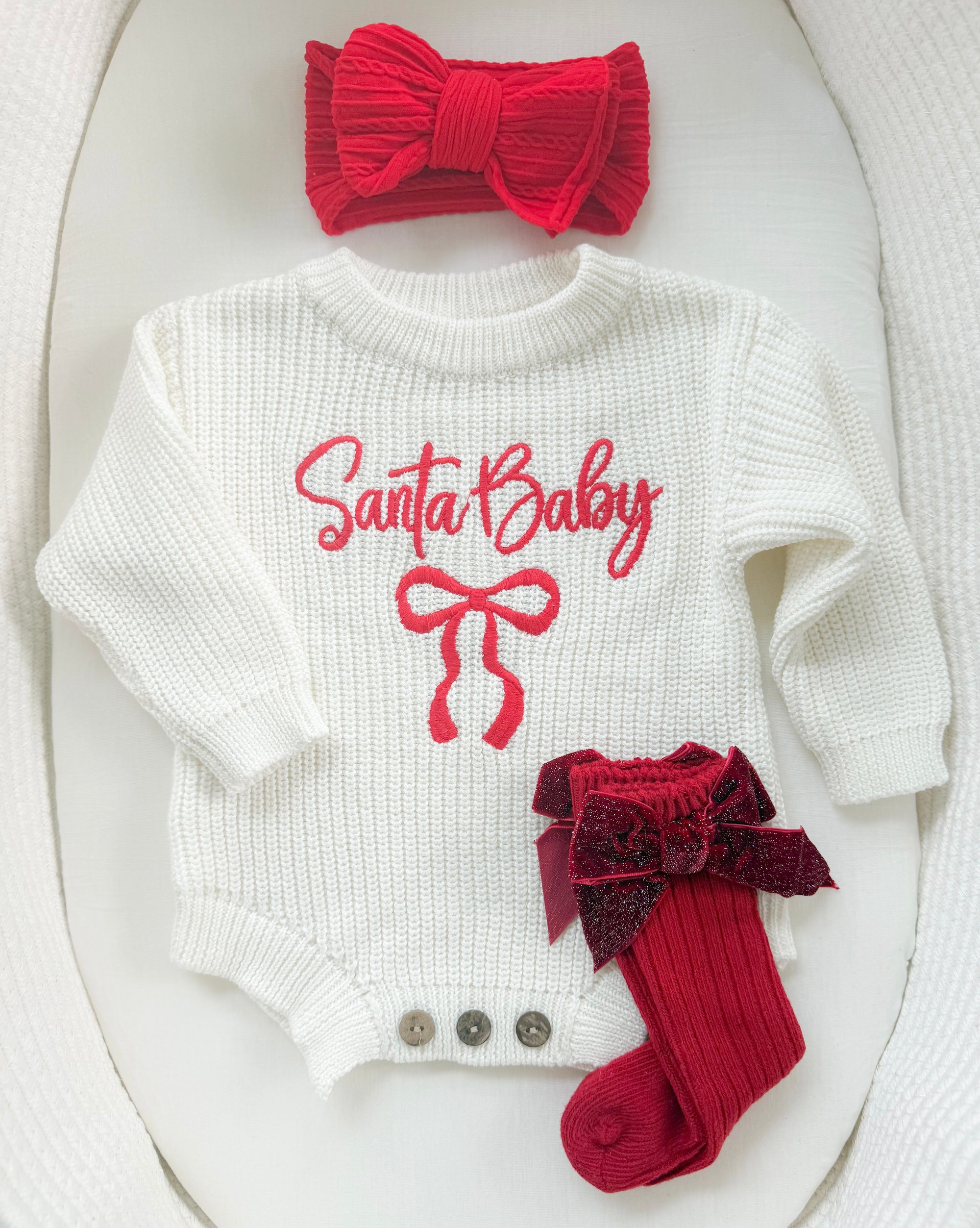 Santa Baby Sweater Romper (multiple Colors)