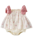Rose Bow Shoulder Romper