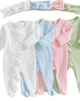 2pcs Ruffles Onesie Set