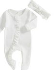 2pcs Ruffles Onesie Set