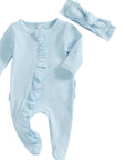 2pcs Ruffles Onesie Set