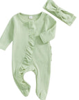 2pcs Ruffles Onesie Set