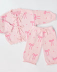 Pink Bow Knit Lounge Set – PREORDER