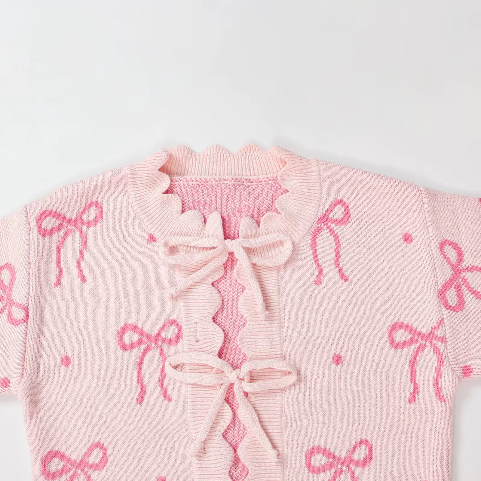 Pink Bow Knit Lounge Set – PREORDER