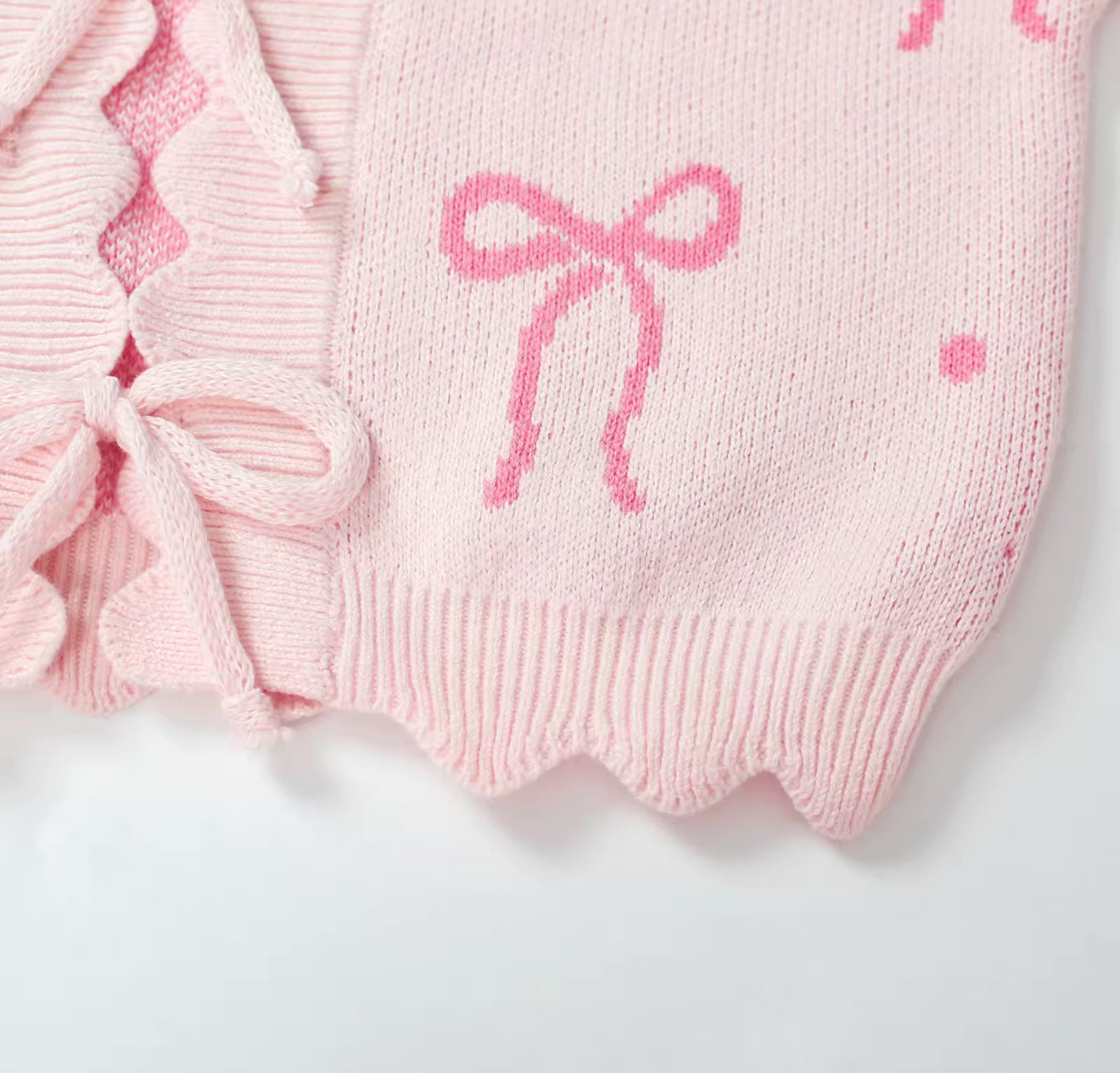 Pink Bow Knit Lounge Set – PREORDER